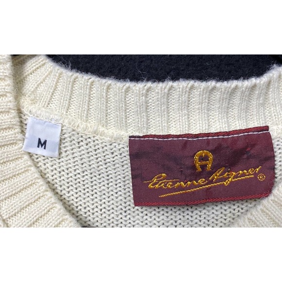 Men Etienner Aigner Size Medium Long Sleeve Sweater - Picture 3 of 4